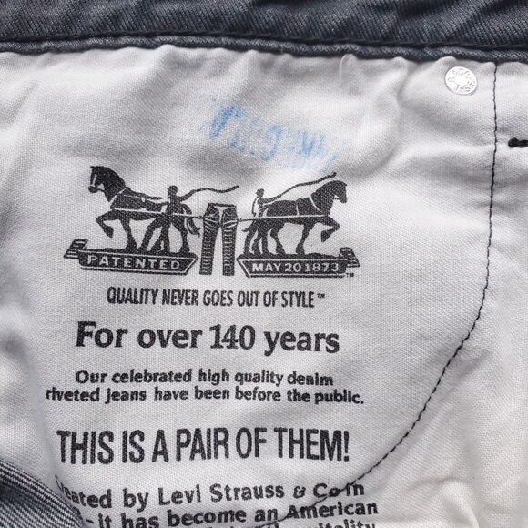 Levis Mens 511 Slim Fit Jeans Gray 34 x 27 Irregular (Tag says 36 x 30) Denim - Picture 11 of 16
